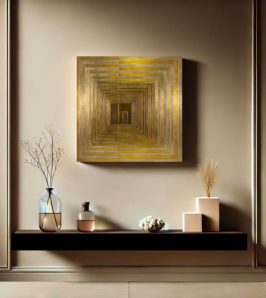 Steps - Incised Wood Panel