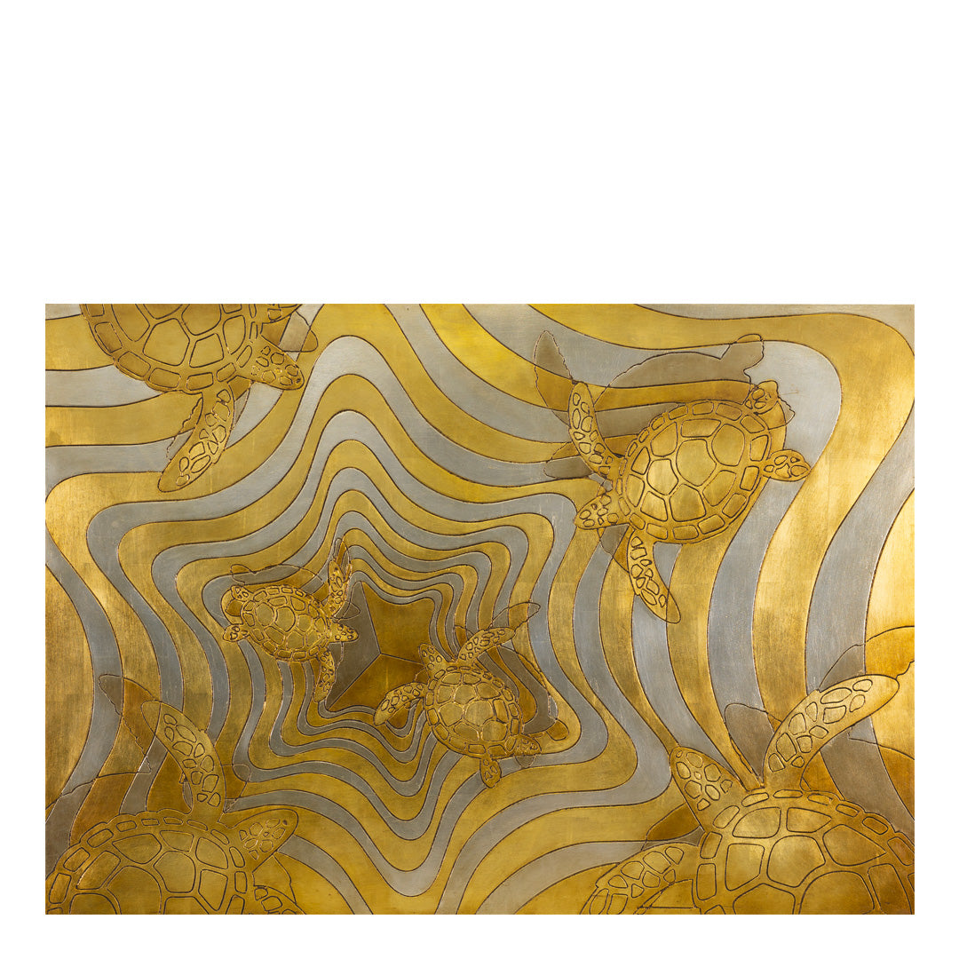 Tartarughe - Incised Wood Panel