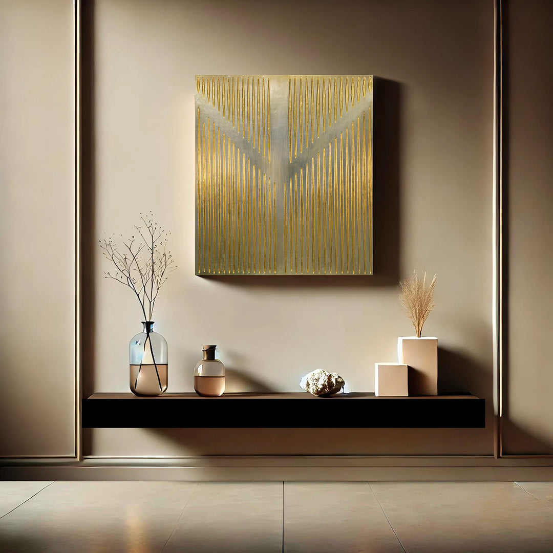 Algiz - Incised Wood Panel