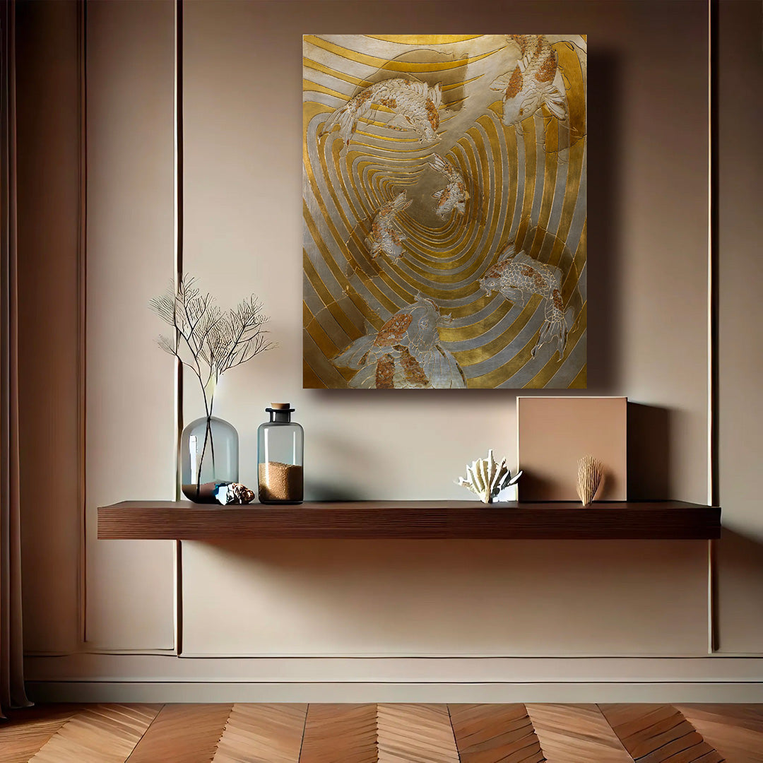 Fluctus - Incised Wood Panel