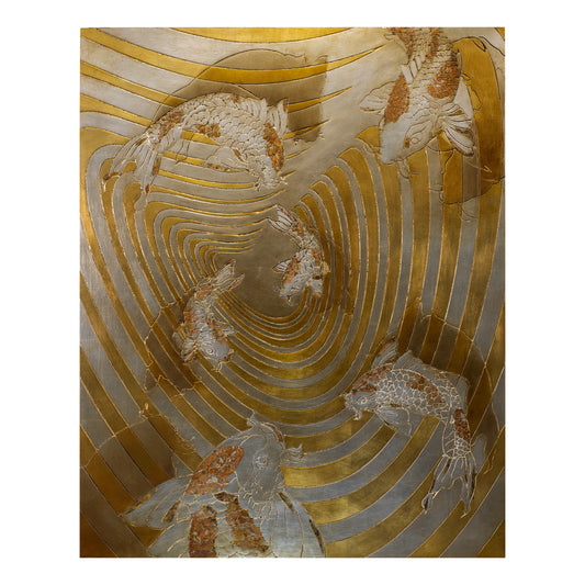 Fluctus - Incised Wood Panel