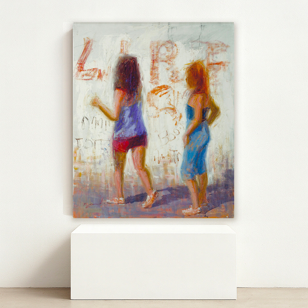 Le Due Amiche - Oil Painting on Canvas