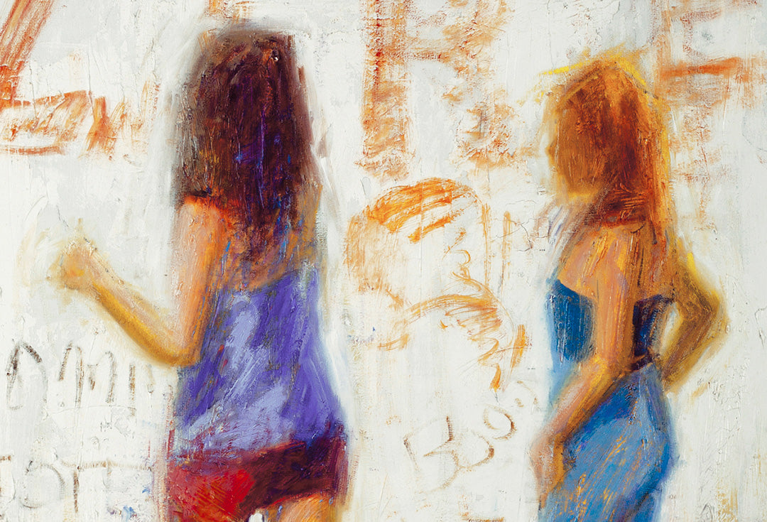 Le Due Amiche - Oil Painting on Canvas