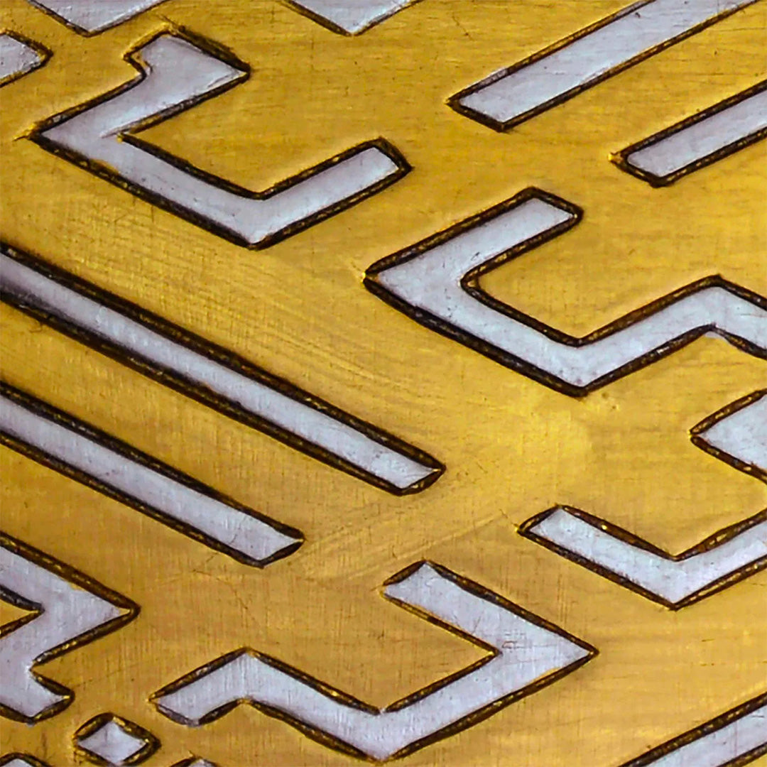 Percorso Magnetico - Incised Wood Panel