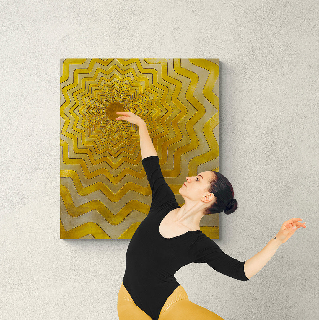 Sole Nero - Incised Wood Panel