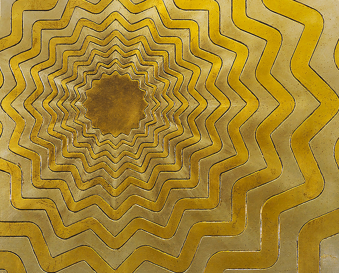 Sole Nero - Incised Wood Panel