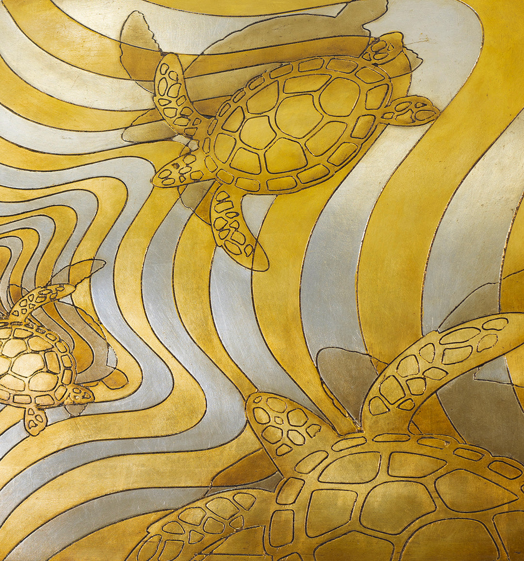 Tartarughe - Incised Wood Panel