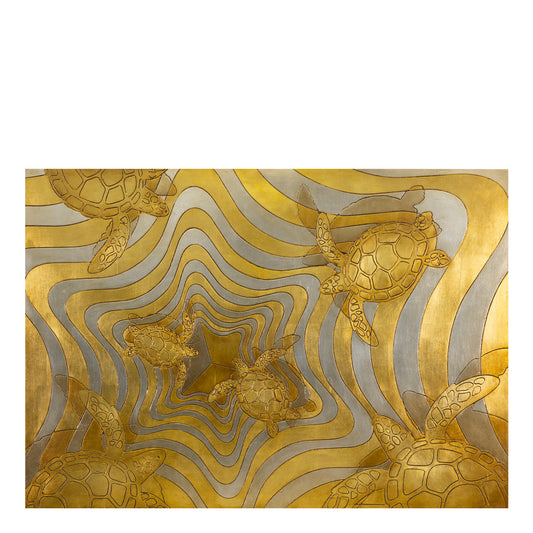 Tartarughe - Incised Wood Panel